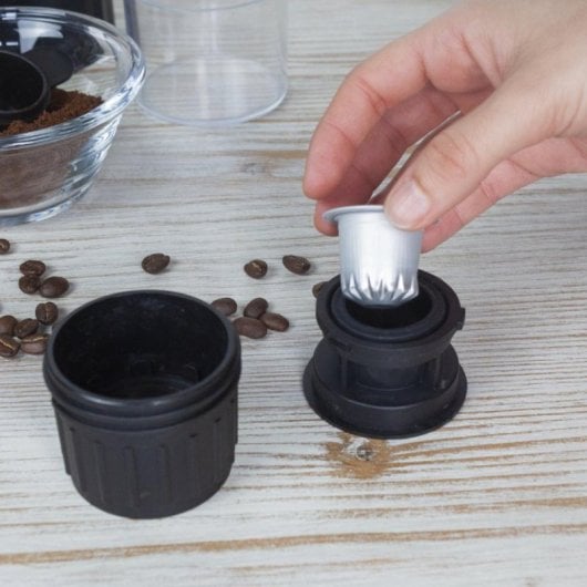 Cafetera portátil PRIXTON Roma 15 bar 80ml batería 7500mAh USB tipo C molido/cápsulas