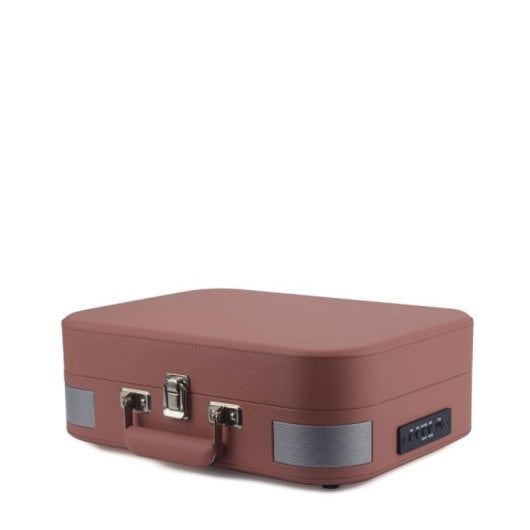 Prixton Mala Gira-Discos Bluetooth com 2x Altifalantes 5W, Digitalizador, USB, SD, RCA e FM Rubi