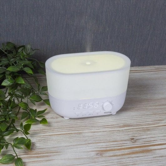 Humidificador PRIXTON Aroma Connected Altavoz Bluetooth Despertador Luz LED 7 Colores