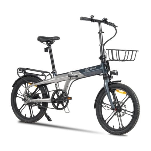 Bicicleta eléctrica YOUIN Praga Pro BK1850 plegable aluminio correa Gates 250W 60km FAT