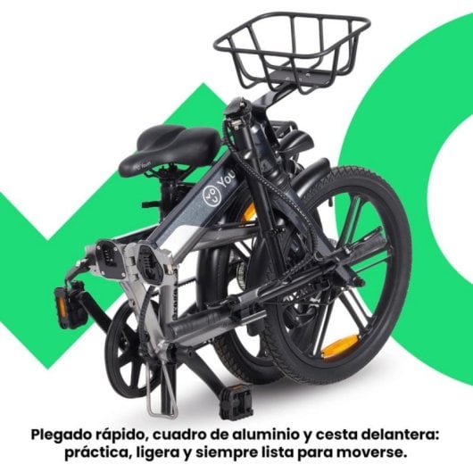 Bicicleta eléctrica YOUIN Praga Pro BK1850 plegable aluminio correa Gates 250W 60km FAT