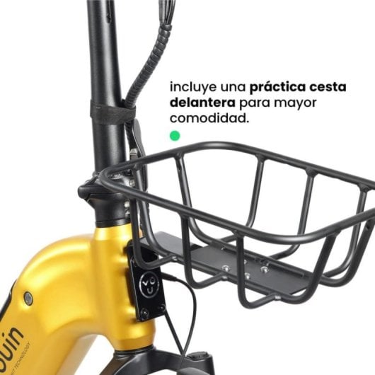 Bicicleta eléctrica YOUIN Luxor Pro BK1750 FAT Plegable 250W Autonomía 100km Carbono Gates