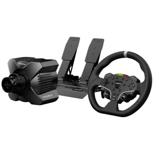 Volant Moza RS074 Volant + Pédales PC Couleur Noire Matériau Métallique