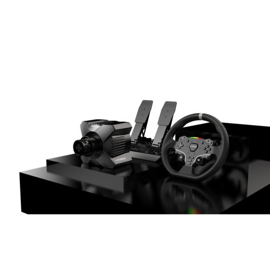 Volante Moza Racing RS074 Para PC Accionamiento Directo Pedales Bluetooth/USB Negro