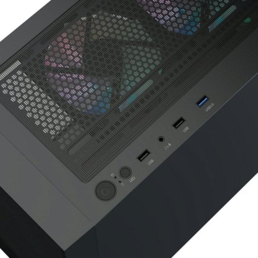 AeroCool B508A Semitorre ATX com Lateral Vidro Temperado e 5x Ventoinhas ARGB Preta