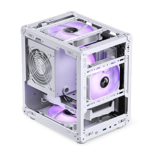 Caja PC Jonsbo C6 Mini Tower Blanco Acero ITX Micro ATX Gaming Compacta