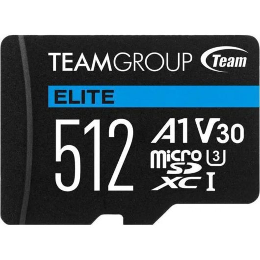 Cartão MicroSD Team Group ELITE A1 512GB UHS-I U3 V30 90MB/s