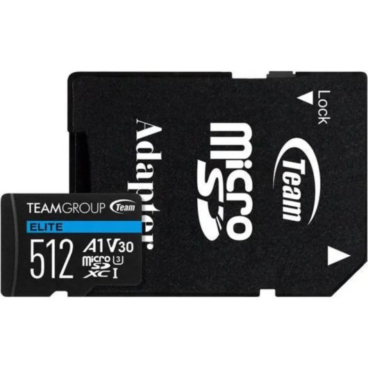 Cartão MicroSD Team Group ELITE A1 512GB UHS-I U3 V30 90MB/s