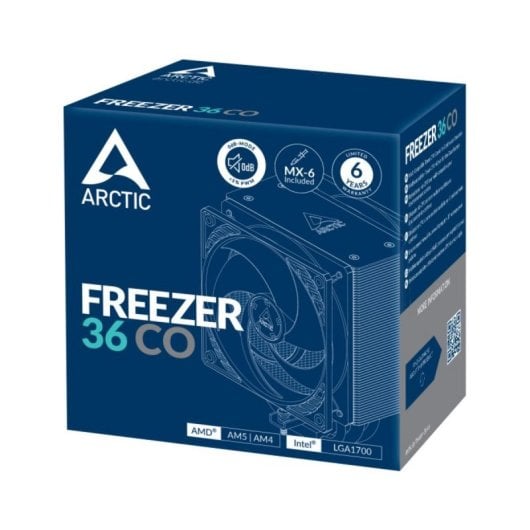 Refrigerador CPU ARCTIC Freezer 36 CO 2 Ventiladores 12cm 1800RPM Negro Plata PMW