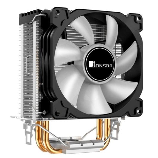 Jonsbo CR-1200 Cooler de CPU 92mm LED RGB com 2 Heatpipes para Intel/AMD Preto
