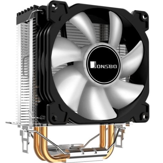 Jonsbo CR-1200 Cooler de CPU 92mm LED RGB com 2 Heatpipes para Intel/AMD Preto