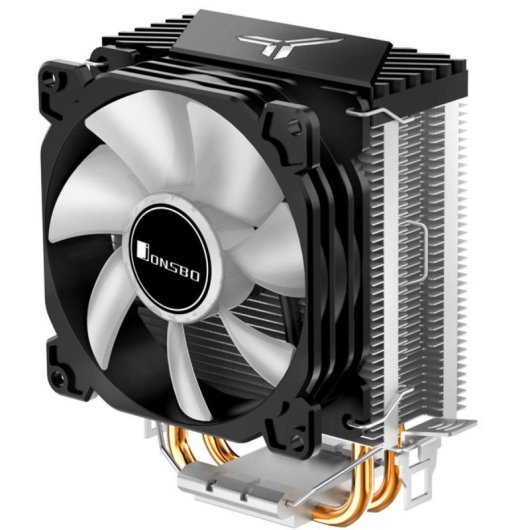 Jonsbo CR-1200 Cooler de CPU 92mm LED RGB com 2 Heatpipes para Intel/AMD Preto