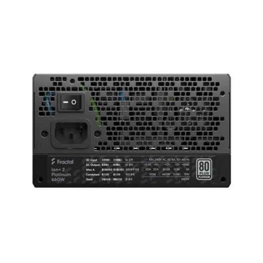 Netzteil Fractal Design Ion+ 2 Platinum 660W Schwarz Aktiv 140mm Lüfter Netzteil Fractal Design Ion+ 2 Platinum 660W Schwarz Aktiv 140mm Lüfter