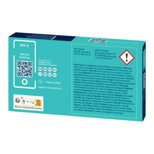 Pasta térmica ARCTIC MX-6 4g Gris 1 pieza Alta Conductividad Hong Kong