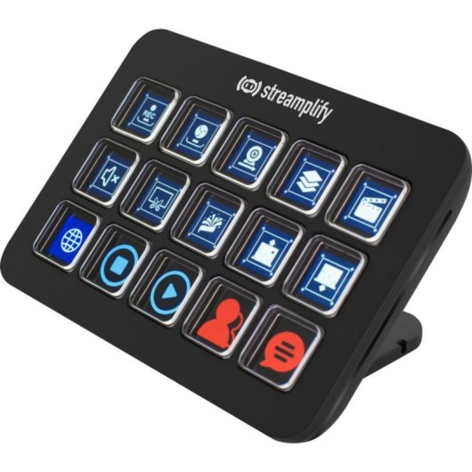 STREAMING DECK ONE avec 15 touches LCD personnalisables et support pliable