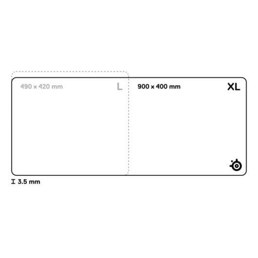 Alfombrilla de ratón Steelseries 63435 Negro Monocromo XL Base Antiderrapante