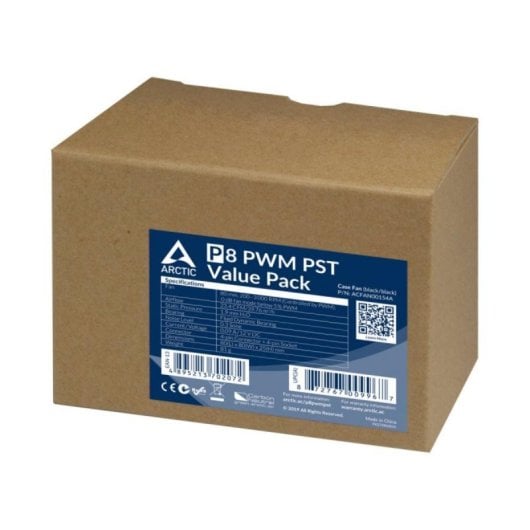 Ventilateur ARCTIC P8 PWM PST 8 cm 200-3000 RPM Noir