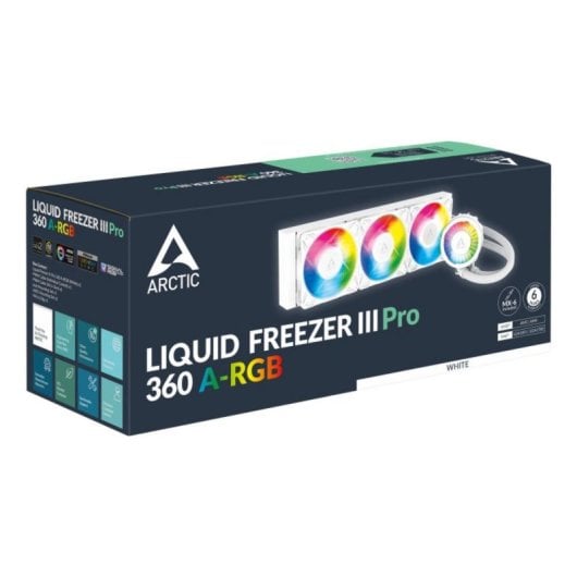Refrigeración líquida ARCTIC Liquid Freezer III Pro 360 A-RGB 3x12cm Blanco Multicolor PWM
