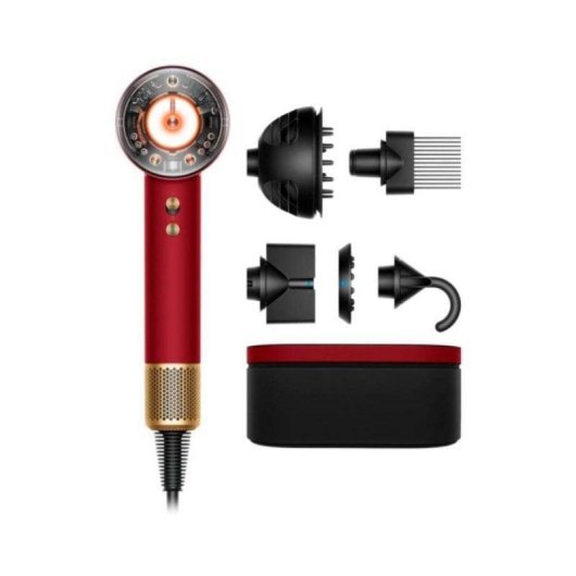 Secador de Pelo Dyson Supersonic HD16 1600W Rojo Motor Hyperdymium Air Multiplier