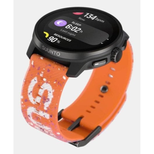 Suunto Race S Bluetooth GPS 45mm Noir Bracelet Silicone Orange SpO2 Étanche 5ATM