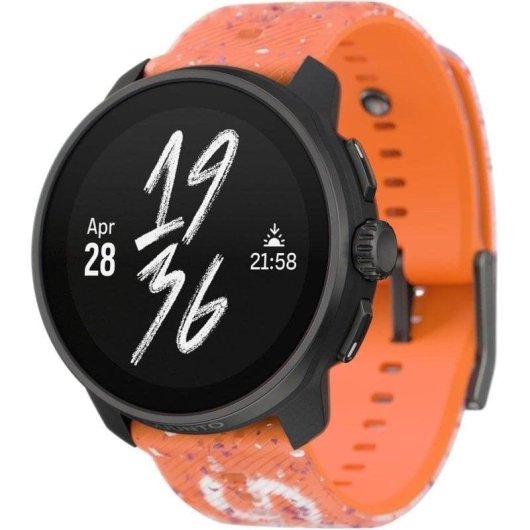 Suunto Race S Bluetooth GPS 45mm Noir Bracelet Silicone Orange SpO2 Étanche 5ATM