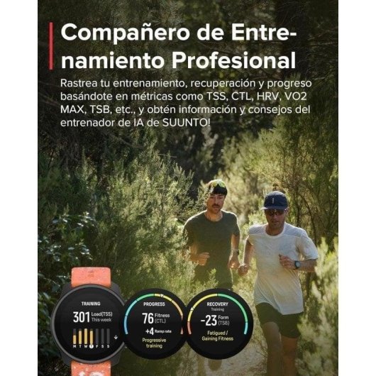 Suunto Race S Bluetooth GPS 45mm Noir Bracelet Silicone Orange SpO2 Étanche 5ATM