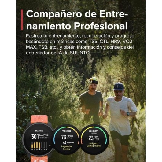 Smartwatch Suunto Race S GPS 45mm 1.32" AMOLED Sensor SpO2 Multideporte Correa Naranja