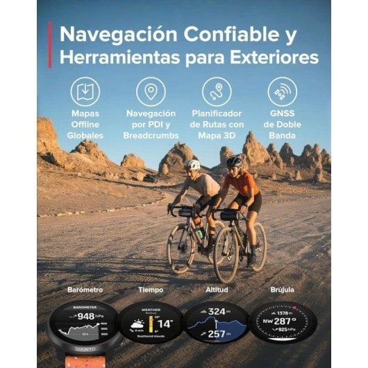 Smartwatch Suunto Race S GPS 45mm 1.32" AMOLED Sensor SpO2 Multideporte Correa Naranja