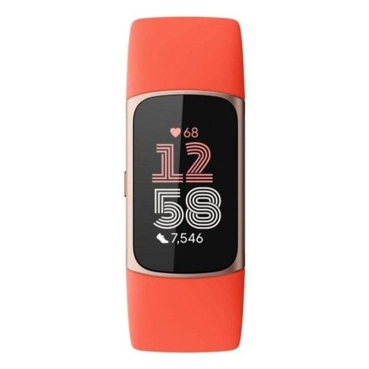Bracciale attività Fitbit Charge 6 AMOLED GPS NFC Bluetooth Coral 7 giorni Monitoraggio Salute Avanzato