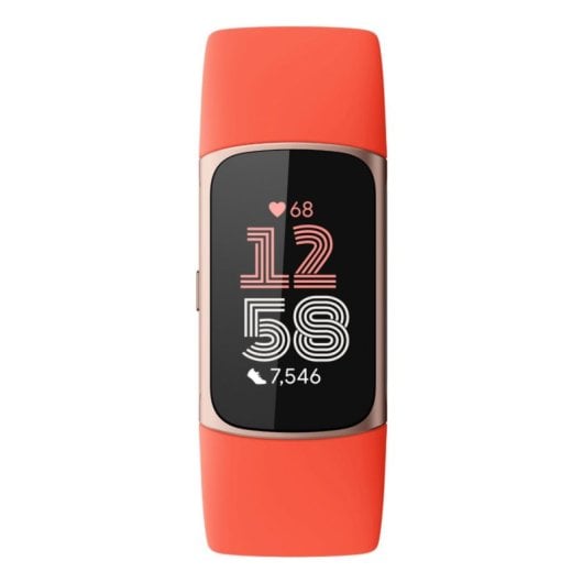 Aktivitätsarmband Fitbit Charge 6 AMOLED GPS NFC Coral 7 Tage Autonomie Herzfrequenzsensor