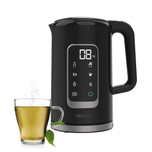 Bollitore Cecotec Thermosense 500 Touch 1.7L 2200W Display Touch Nero Acciaio
