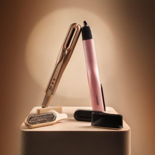 Plancha de pelo AirLisse 2in1 ForceDry Champagne Pro motor brushless 4 temperaturas plasma cerámica queratina