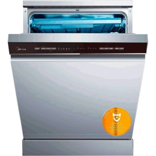 Lavavajillas Midea 60 cm Inox 14 Servicios 4 Programas Filtro Antibacteriano Autolimpieza