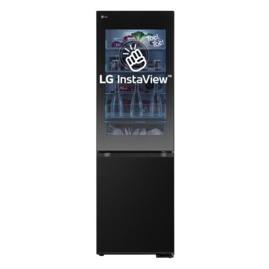 Frigorífico LG Combi No frost 186cm 349L C Negro Instaview DoorCooling+