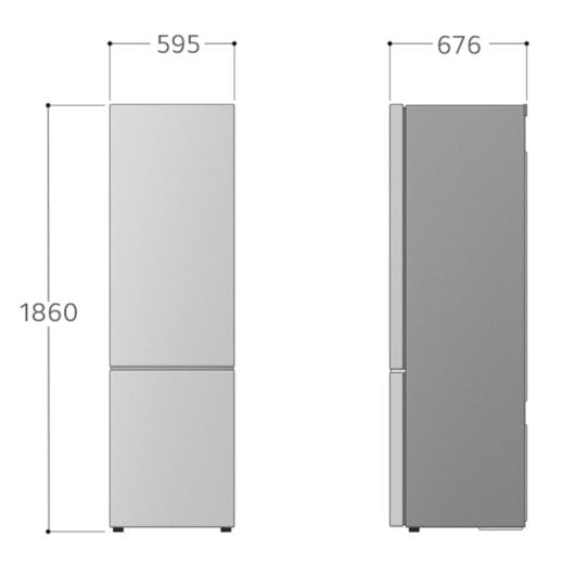 Frigorífico LG Combi No frost 186cm 349L C Negro Instaview DoorCooling+