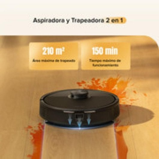 Robot aspirador Roborock Q7 M5 10000Pa HyperForce Fregado Inteligente LiDAR Negro