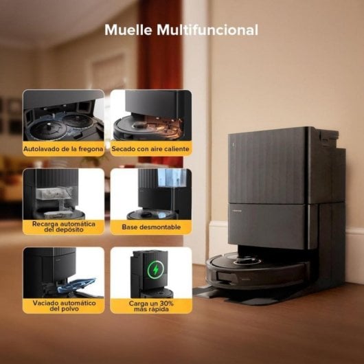 Robot aspirador Roborock Qrevo S5V 12000Pa triple antienredos fregado FlexiArm base multifunción