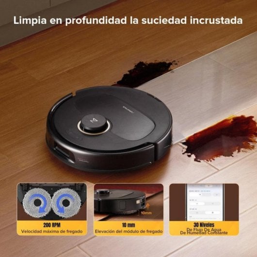 Robot aspirador Roborock Qrevo S5V 12000Pa triple antienredos fregado FlexiArm base multifunción