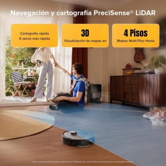 Robot aspirador Roborock Qrevo S5V 12000Pa triple antienredos fregado FlexiArm base multifunción