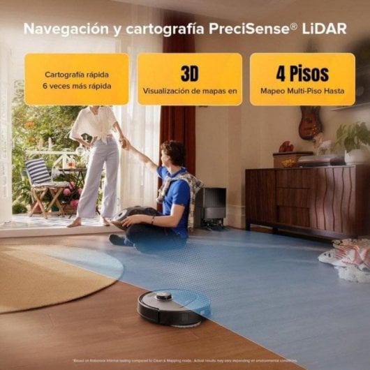 Aspirador Robô com Mopa Roborock Qrevo S5V Com Esvaziamento Automatico Navegação LDS 12.000 Pa