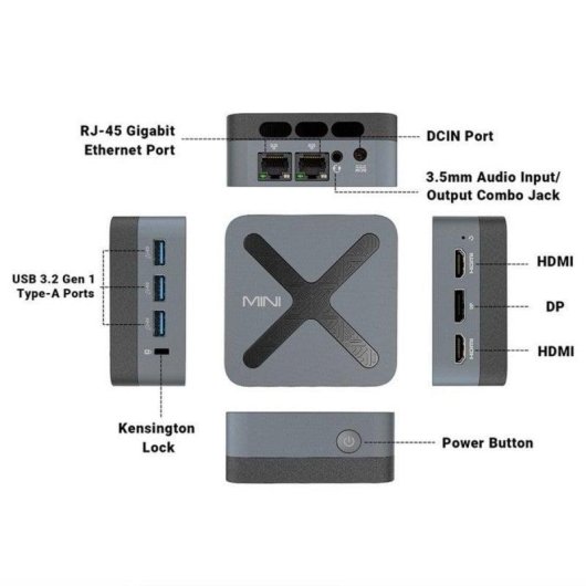 Mini PC Minix NEO Z97 Intel N97 12GB 512GB SSD UHD Graphics Windows 11 Pro Wi-Fi 6