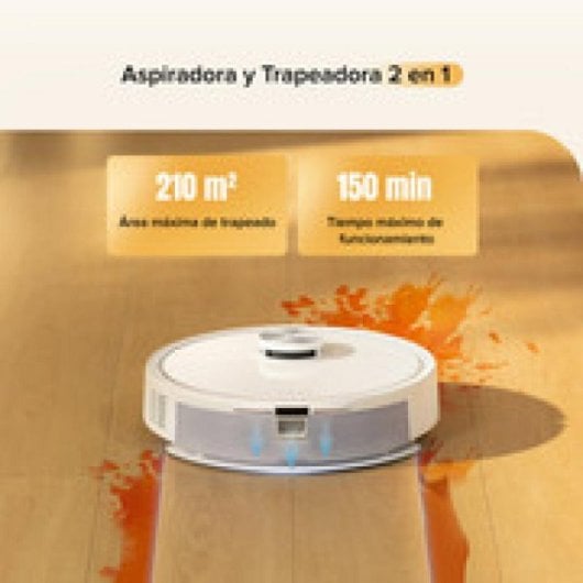 Robot Aspirador Roborock Q7 M5 Blanco 10000Pa Fregado LiDAR Mapas Multinivel 3200mAh