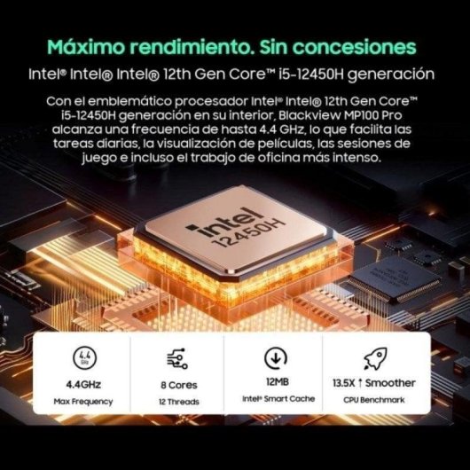 Mini PC Blackview MP100 Pro Intel Core i5-12450H 16GB 512GB SSD UHD Graphics Windows 11 Pro