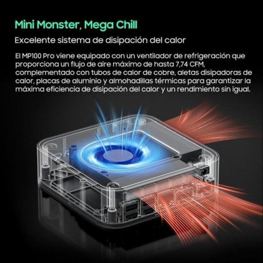 Mini PC Blackview MP100 Pro Intel Core i3-1215U 16GB 512GB SSD Gráficos Intel Windows 11 Pro Wi-Fi 6