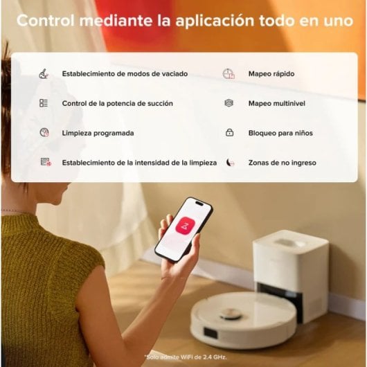 Robot aspirador Roborock Q10 S5+ 10000Pa, fregado VibraRise 2.0, navegación LiDAR, autovaciado