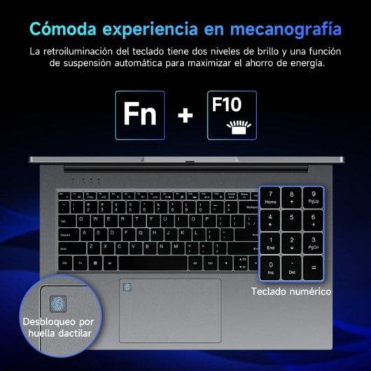 Portátil DU71 Intel Core N95 16GB 512GB SSD 17.3" FHD NVIDIA GeForce MX550 Gris