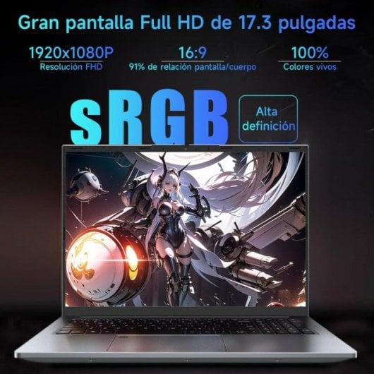 Portátil DU71 Intel Core N95 16GB 512GB SSD NVIDIA GeForce MX550 17.3" FHD Gris