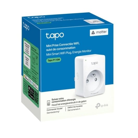 TP-Link Tapo P110M Prise Connectée Intérieure Blanche Wi-Fi Bluetooth 3680W 16A