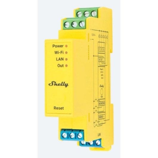 Relais Wi-Fi Shelly Pro RGBWW PM Bluetooth Contrôle de l’éclairage multicolore, Suivi de l’énergie, Encastrable DIN