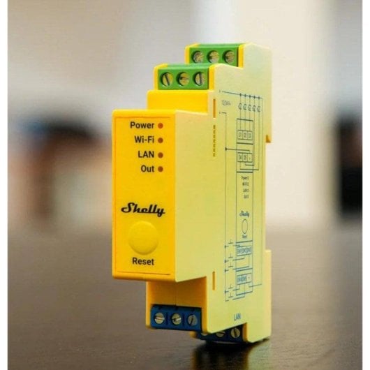 Relais Wi-Fi Shelly Pro RGBWW PM Bluetooth Contrôle de l’éclairage multicolore, Suivi de l’énergie, Encastrable DIN